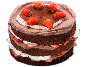 Chocolate Cake (With Strawberry)